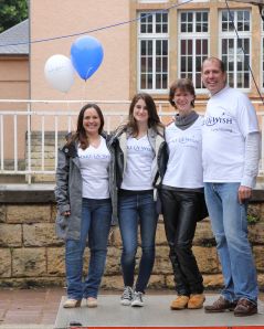 Marcel Hagendoorn and Make-a-Wish volunteers on Fabiana's big day. Photo: Lisbeth Ganer