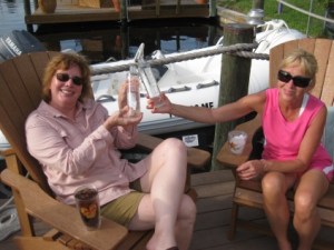 Susan and Joan Nell enjoying Norwegian water in Florida. Photo: private