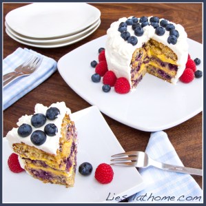 Bluberry lemon gateau