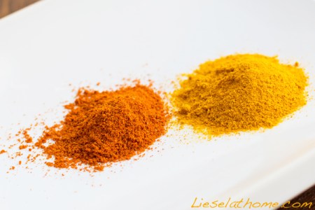 Chili powder and turmeric