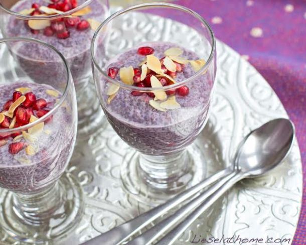 Berry chia pudding. Photo: Lisa Fuchs