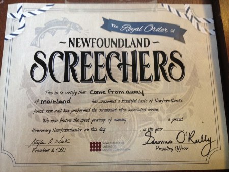 Screech in diploma issued at bars and pubs in St. John’s