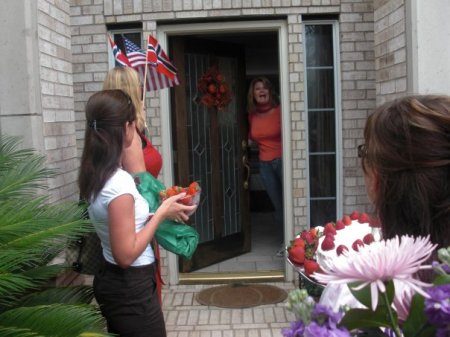 My fellow expat ladies in Houston surprised me with a party on my 50th birthday